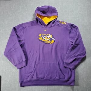 Y2K Louisiana State University LSU Nike Center Swoosh Hoodie